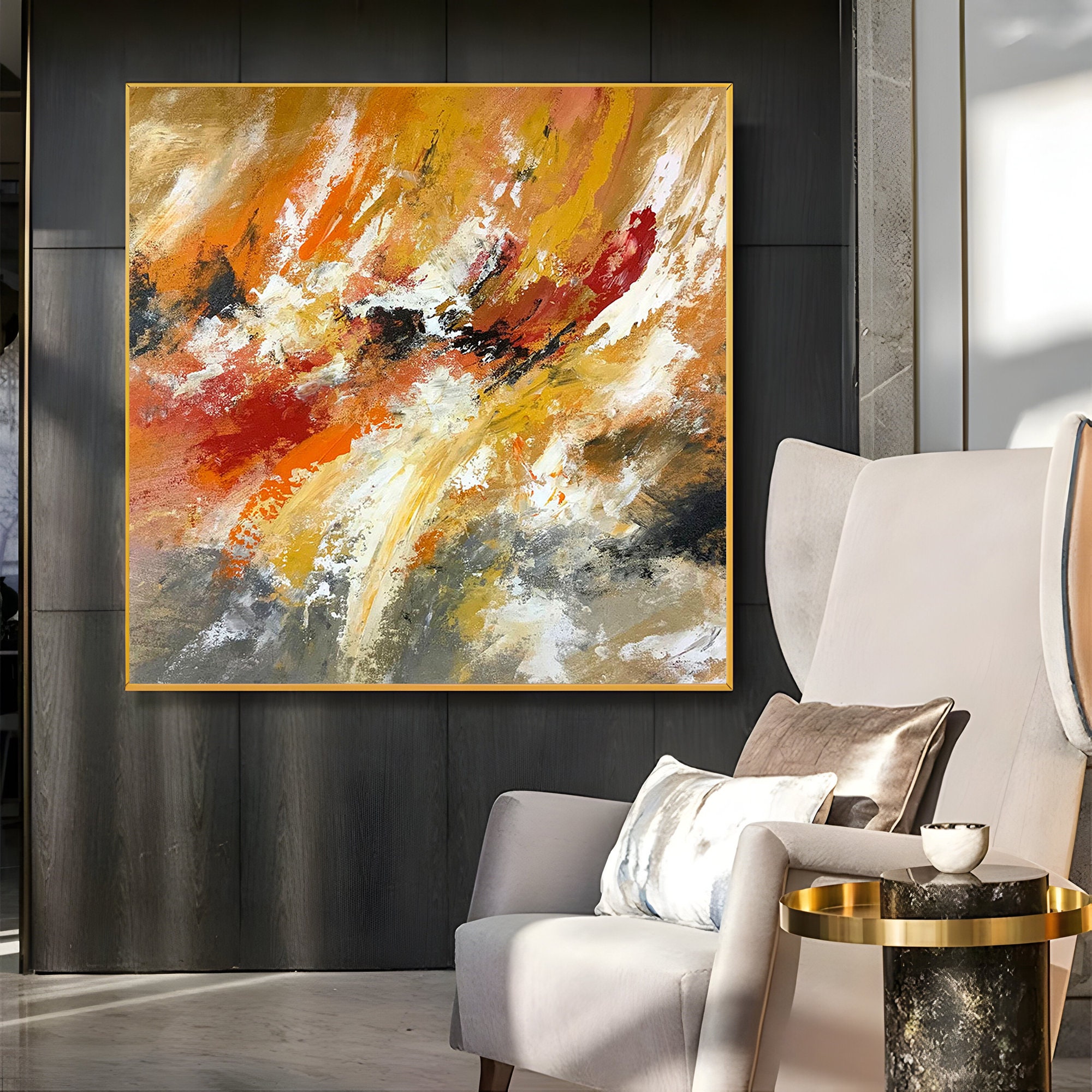 Acrylic Painting, Canvas Abstract, Abstract, Wall Decor, Large oil painting,  Acrylics paint, Big Abstract Art, Art [pat466] - $199.00 : Handmade Large  Abstract Painting On Canvas