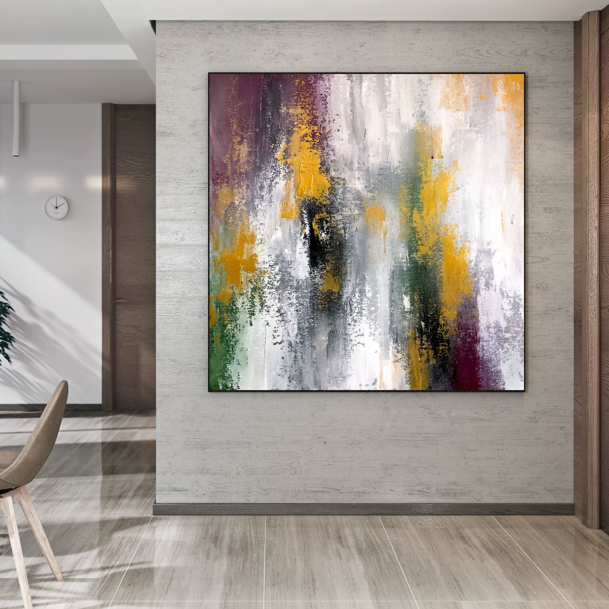 Abstract painting Blue And Gold Painting Gold Canvas Etsy