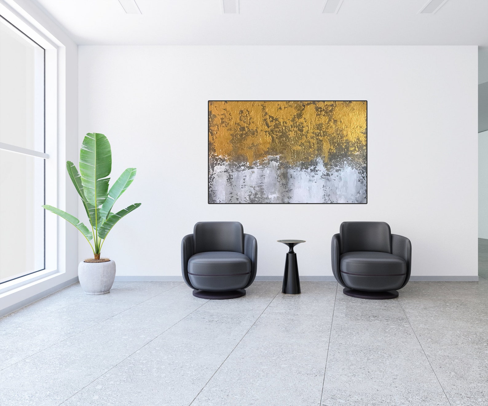 White Gold Texture Painting Canvas Wall Art Large Wall Art Etsy