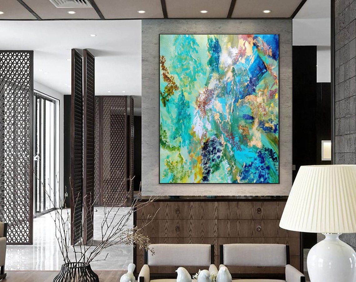 Large Modern Wall Art Painting Large Abstract Painting on | Etsy