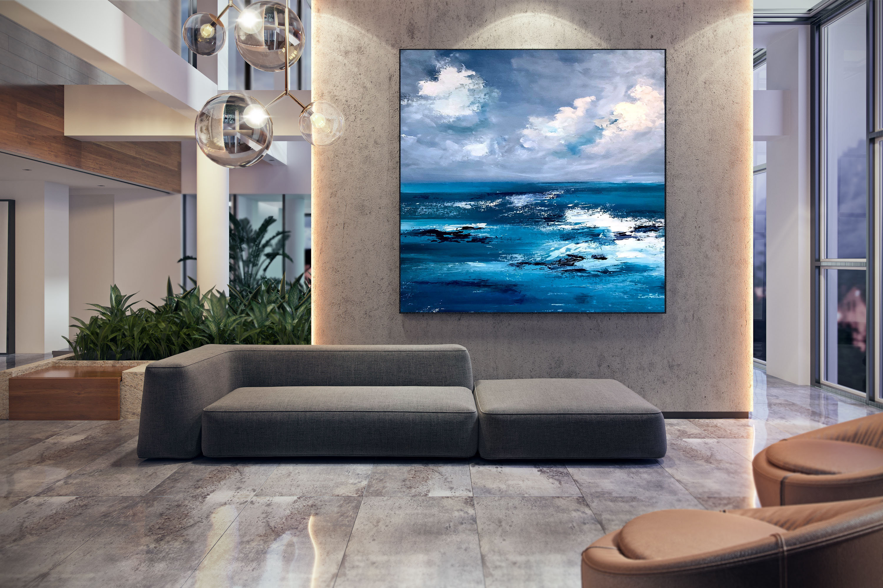 Handmade Abstract Painting Home Décor Modern Wall Art Large - Etsy UK