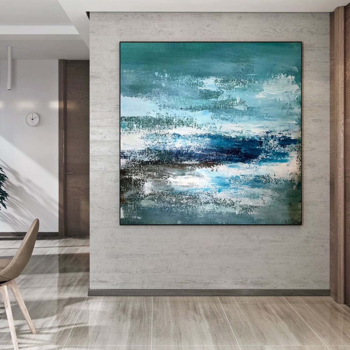 Extra Large Wall Art Abstract Bathroom Wall Decor Xl | Etsy