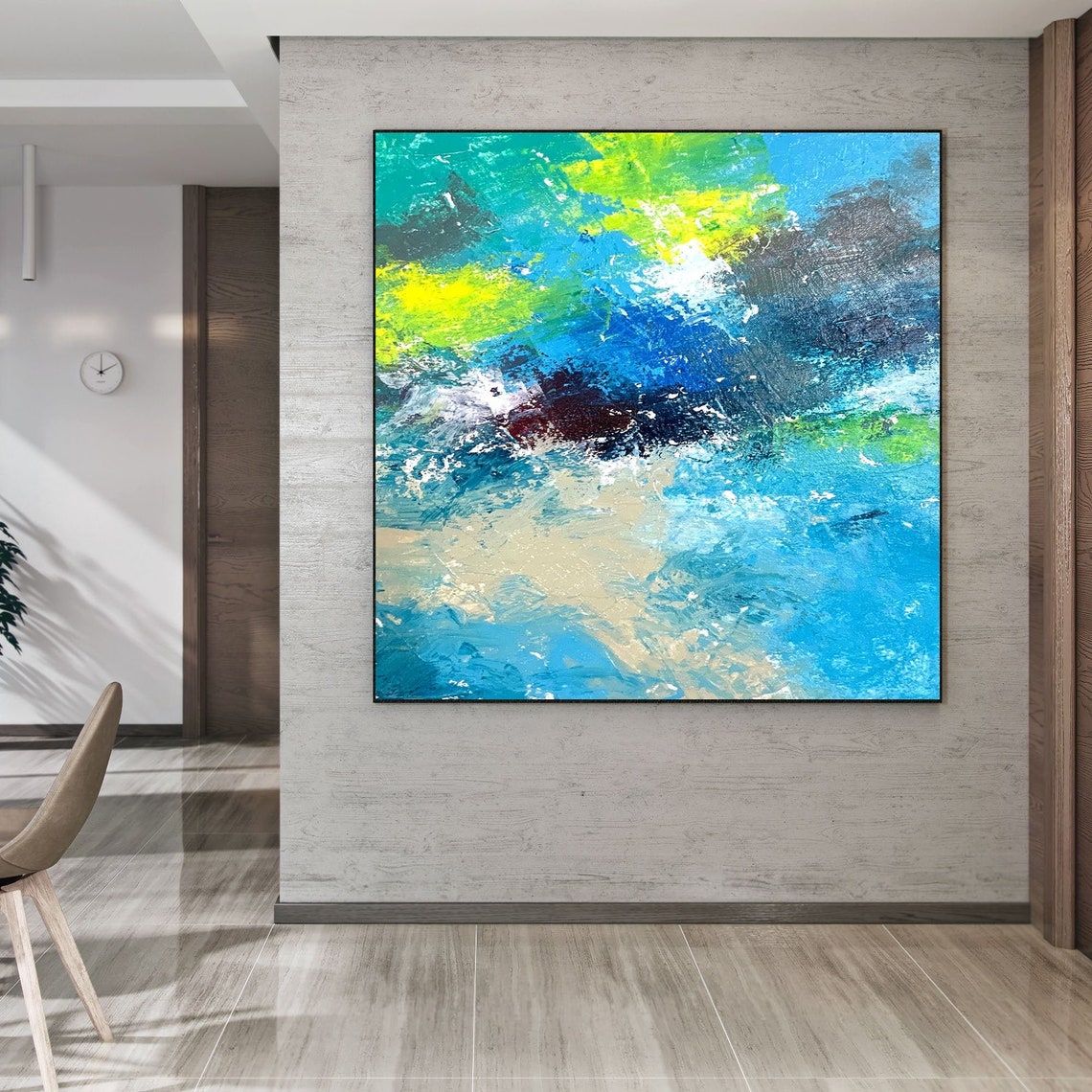 Abstract Canvas Office Wall ArtOriginal Paintings Abstract Etsy