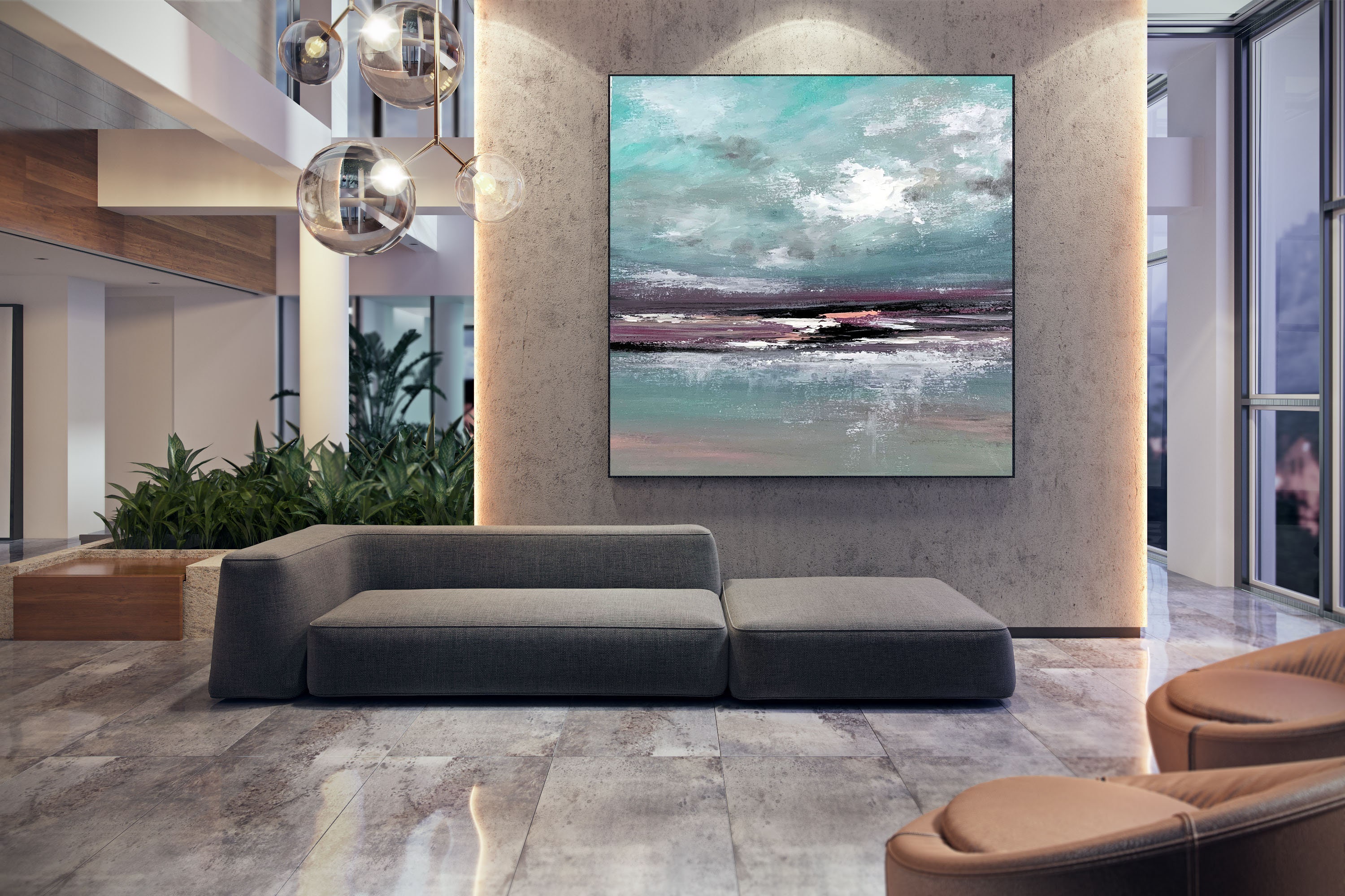 Large Abstract Art-Original Painting Living Room Wall Art | Etsy