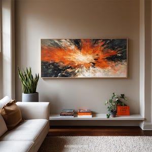 Burnt Orange Abstract Painting, Digital Download, Modern Decor for Home Office, Wall Art Abstract, Instant Download Art