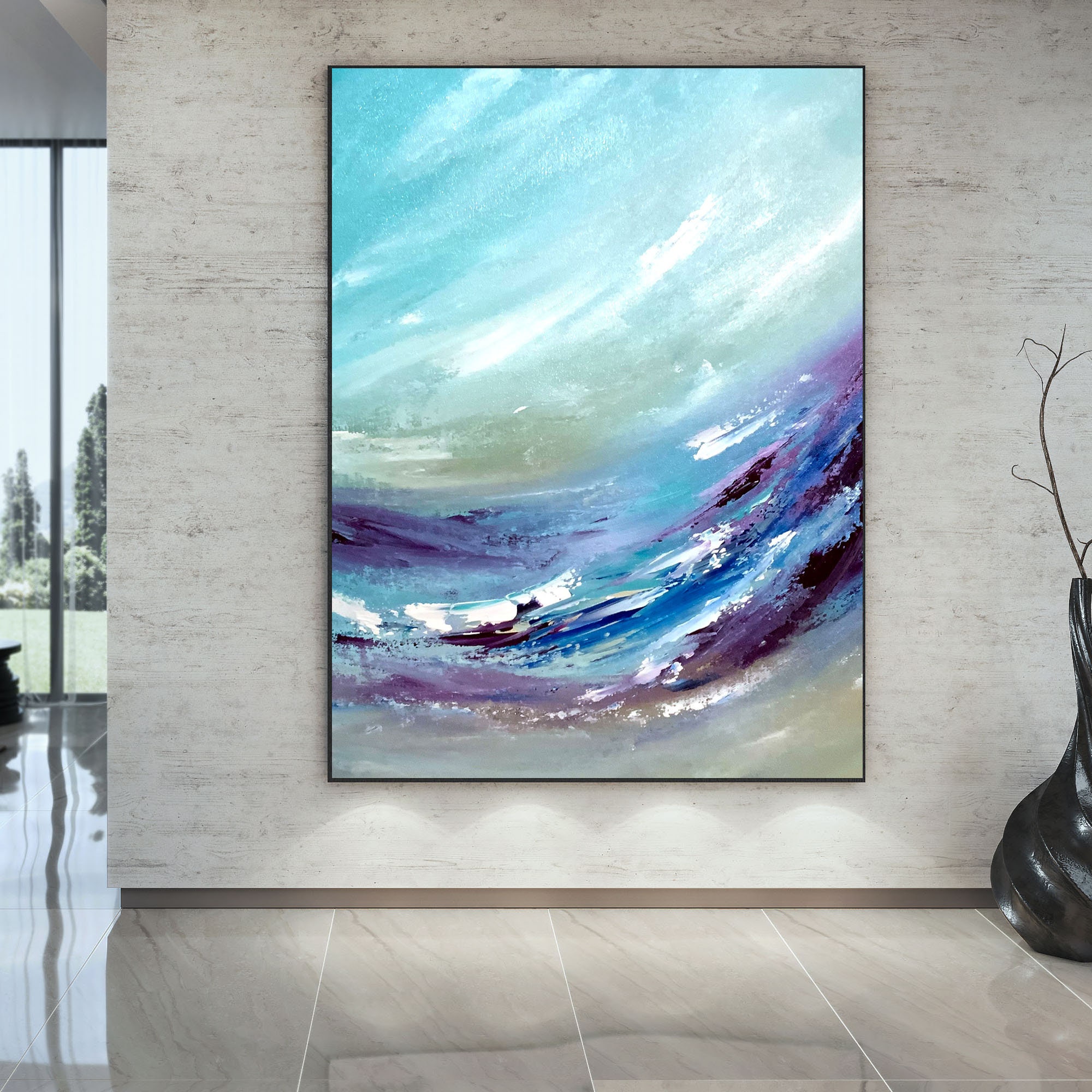 Abstrakte Malerei Wand-Dekor moderne Wohnzimmer Dekor | Etsy