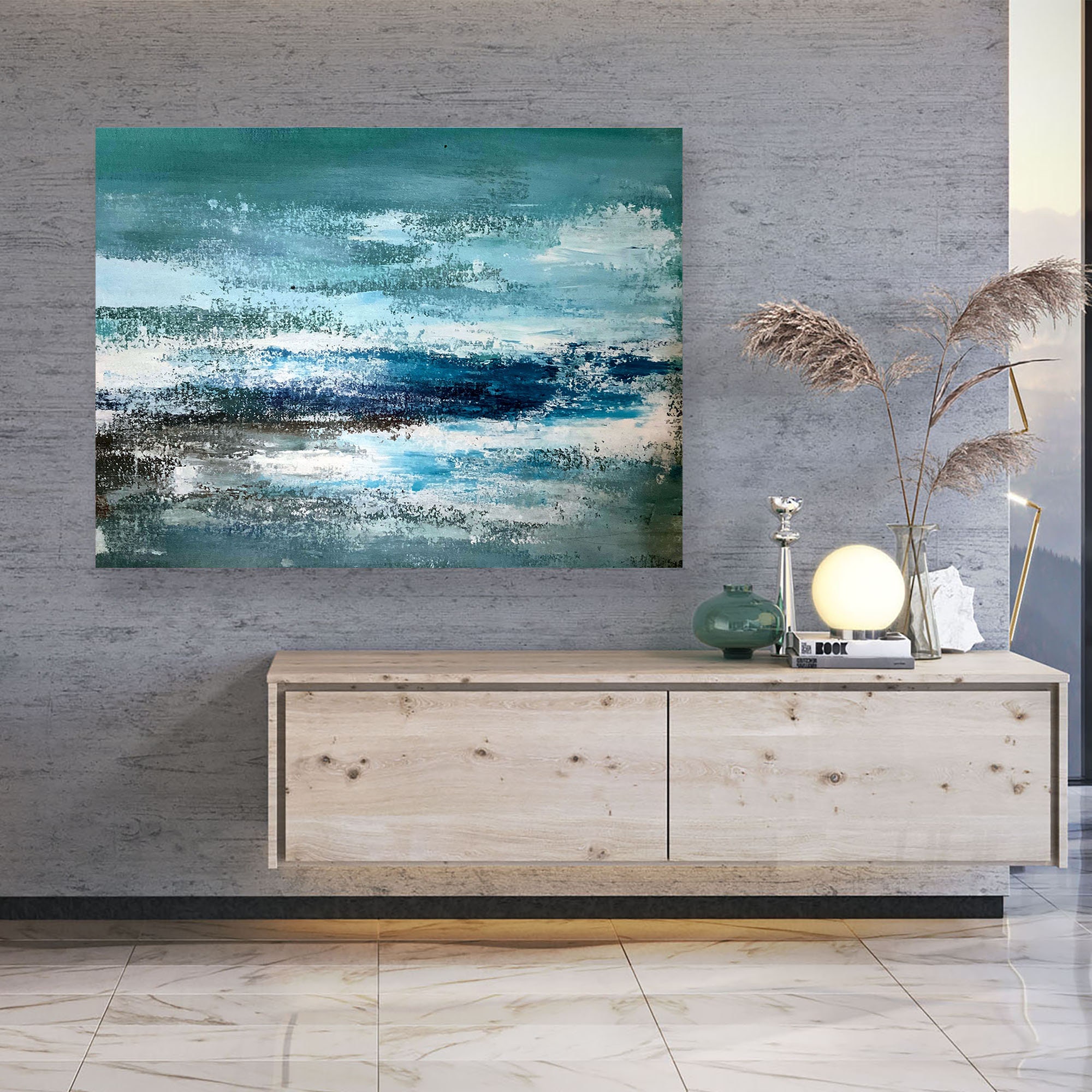 Extra Large Wall Art Abstract Bathroom Wall Decor Xl Etsy