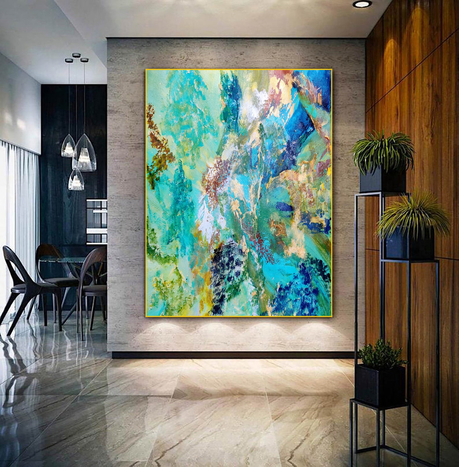 Large Modern Wall Art Painting Large Abstract Painting on | Etsy