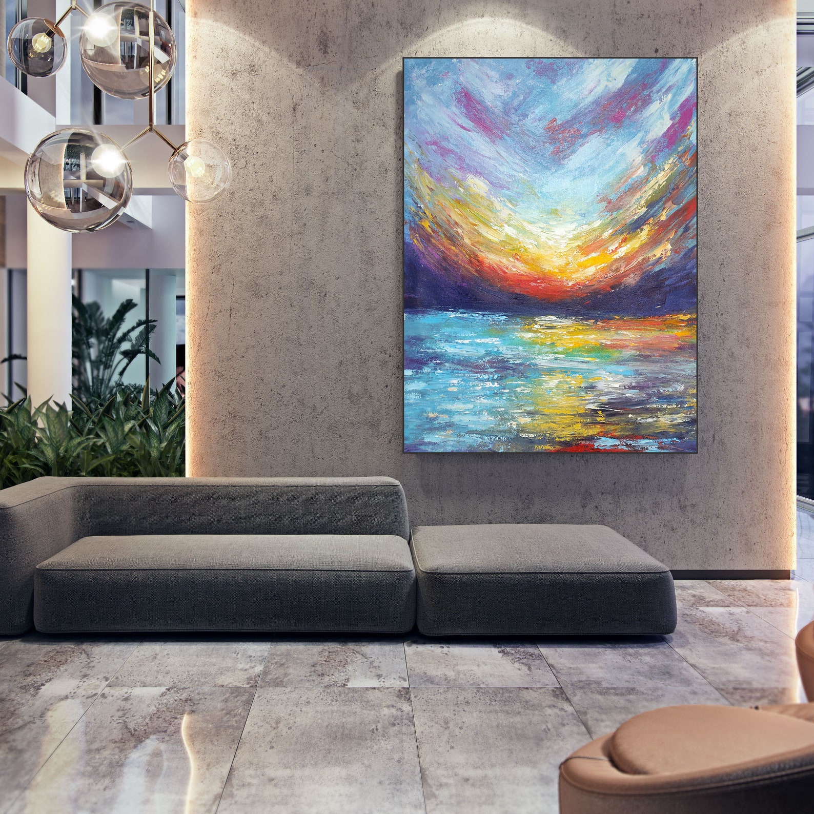 Extra Large Wall Art Original Art Bright Abstract Original | Etsy UK