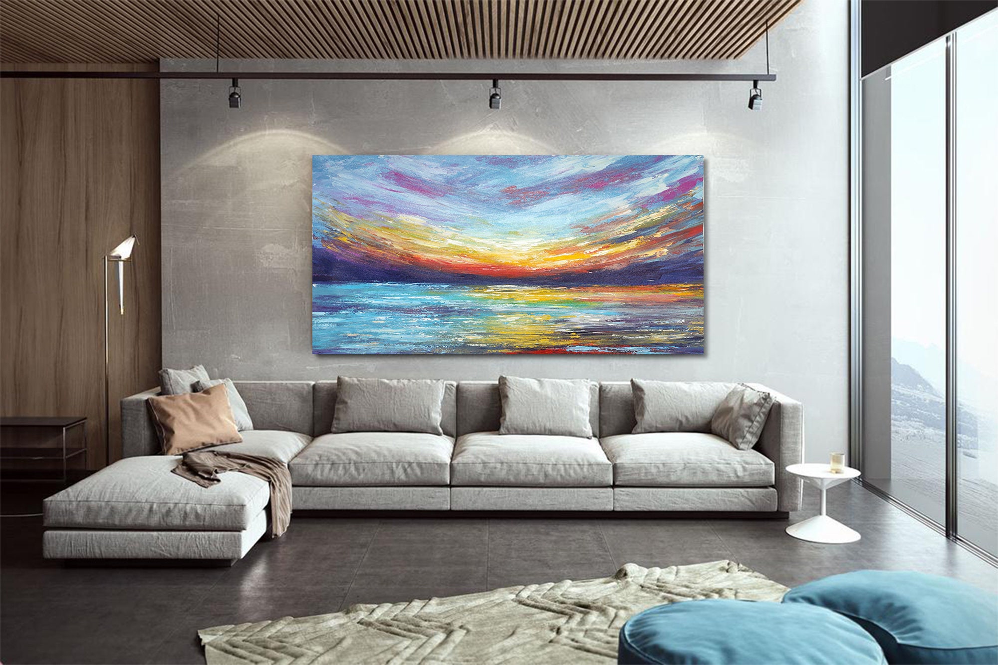 Extra Large Wall Art Original Art Bright Abstract Original | Etsy UK
