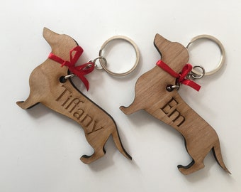 Dachshund, Sausage Dog Keyring Keychain Gift, for Dog Owner, Ideal gift for Birthday, Christmas, New pet owner, Secret Santa gift