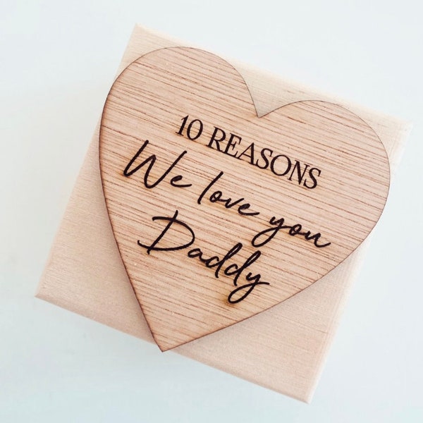 10 Reasons Why I Love You Gift For Daddy for Birthdays, Christmas stocking filler, Christmas present for Dad, Grandpa, Pops