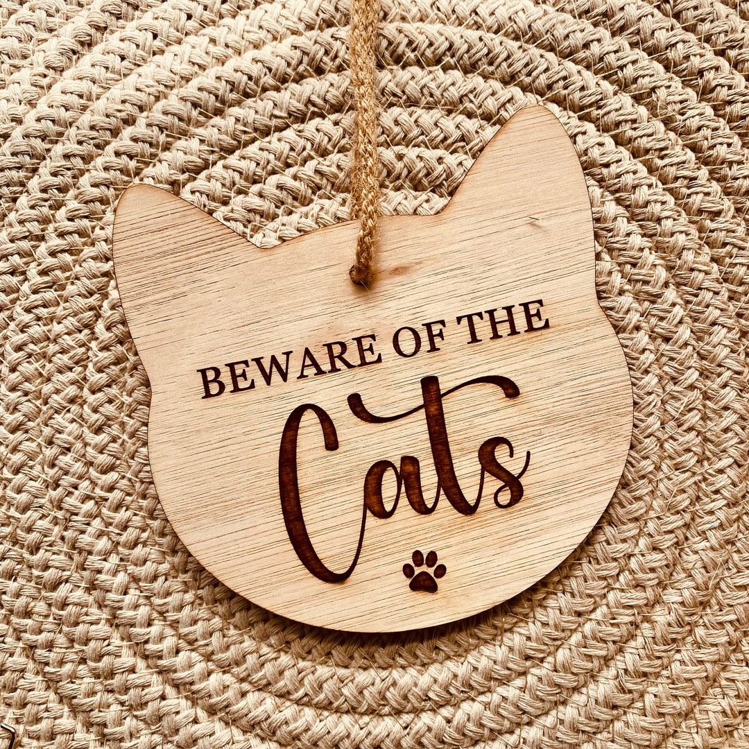 Live Here Too Cat Version - Personalized Custom 3D Effect Wood Sign main image 0