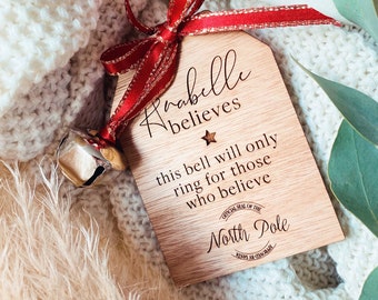 Personalised Believe Jingle Bell for Christmas Eve Magical Traditions