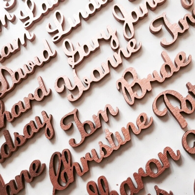 Wedding Laser cut place name settings 4cm Wood Table Etsy