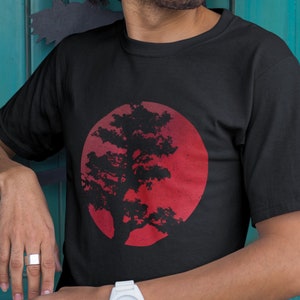 Japanese Bonsai Tree Shirt, Japanese Tradition, Japanese Culture Shirt, Japenese Art Form Shirt, Distressed Graphic Art T-Shirt, Zen Shirt