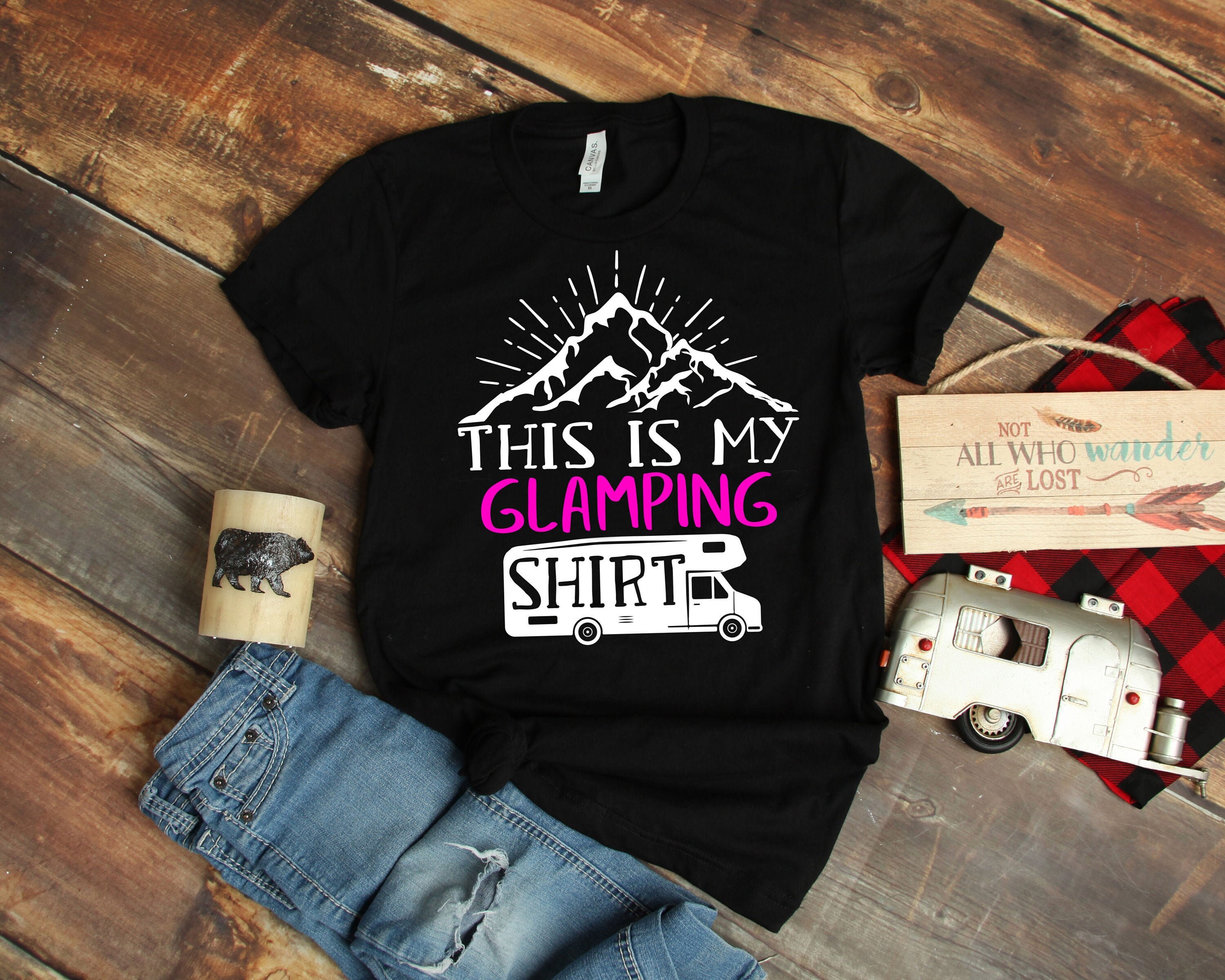 Funny Womens Camping Tshirt This Is My Glamping Shirt Class Etsy