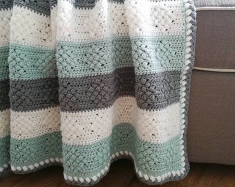 Crochet Pattern Diamond Bobble Blanket, couverture au crochet, motif, crochet, relief, structure, bébé, diagramme au crochet, diagramme, Néerlandais, NL, Anglais, US