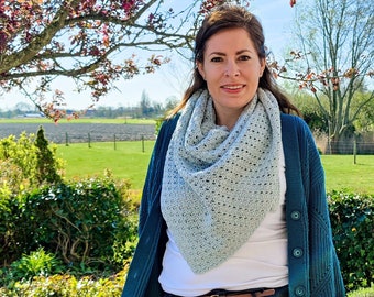 Crochet Pattern Traversé Shawl, INSTANT DOWNLOAD