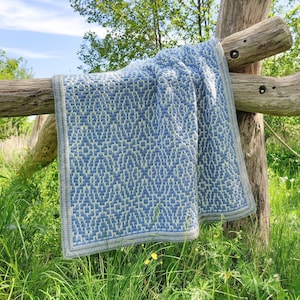 Crochet pattern Blue Arabesque Blanket, diamond, crochet blanket, pattern, crochet, mosaic, baby, Dutch, NL, English, US