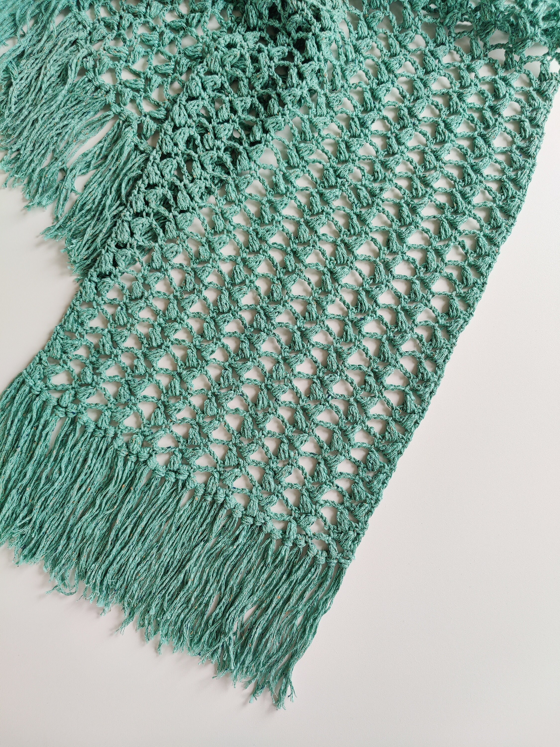 rechte sjaal haken gratis patroon