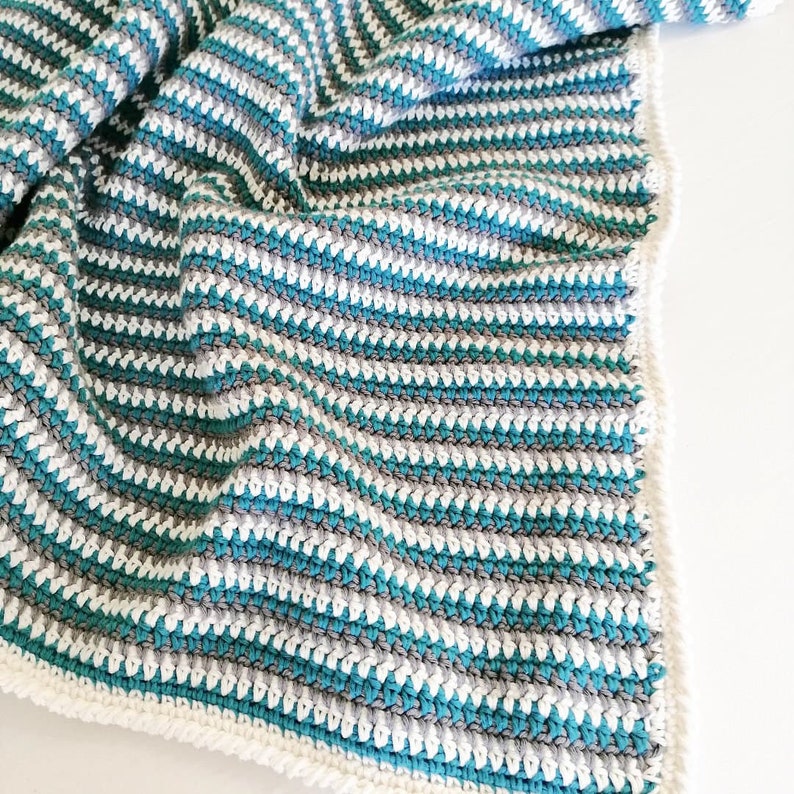 maternity gift, grey cradle blanket blanket wrapper white blue Crochet baby blanket cot blanket stroller blanket