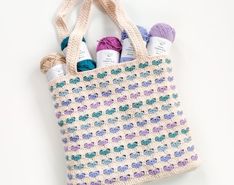 Crochet pattern Hearts All Over bag, crochet bag, hearts, crochet, Dutch, NL, English, US