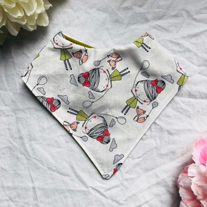 Girl, fox, balloon Drool Bib, Baby girl bandana bib, handmade baby gift