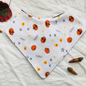 Halloween Pumpkins Bandana Bib, Pumpkins, Candy Corn, Bats drool bib, Fall bib