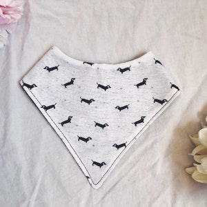 Dachshund Bandana Bib, Dog Drool Bib, Wiener bib, handmade baby gift