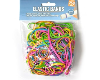 Mixed Colour Strong Elastic Rubber Bands Assorted Colours Home, School & Office Laggy Band Craft Supplies Organisation Essentials Colourful