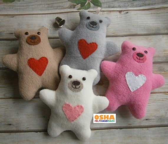 small teddy bear with heart