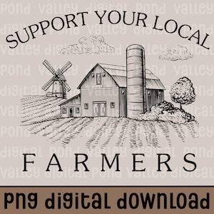 Support Your Local Farmers PNG Agriculture Farm Wife Sublimation Women In Ag Farming Clip Art Digital Download
