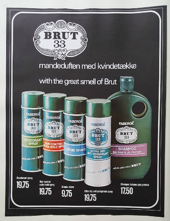 1970s Brut Parfume Commercial Original Vintage Poster | Etsy