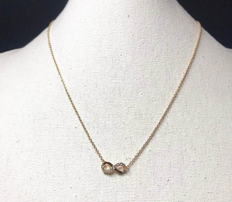 Infinite gold-plated necklace