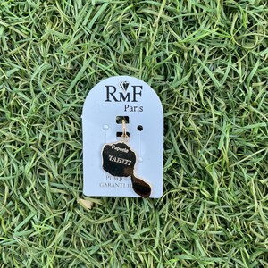 Mini pendentif carte Tahiti plaqué or