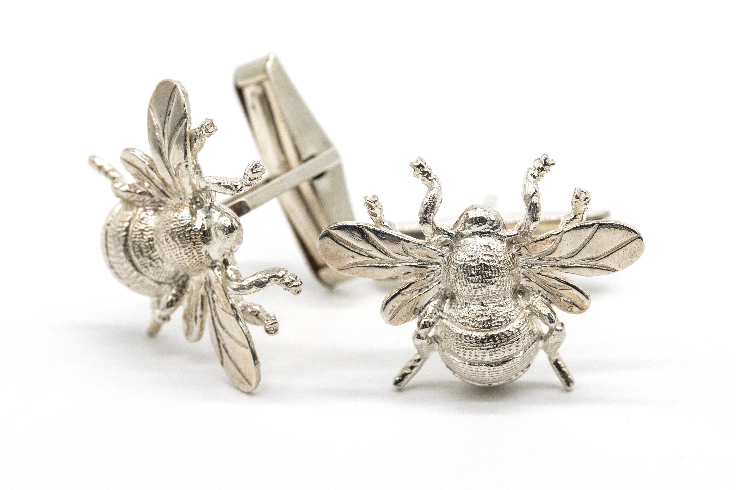 Bee cufflinks silver sale