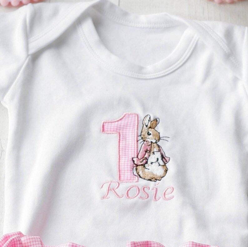 1st birthday Outfit Birthday Rabbit Pink Set 2nd Birthday Outfit Baby Girls Outfit