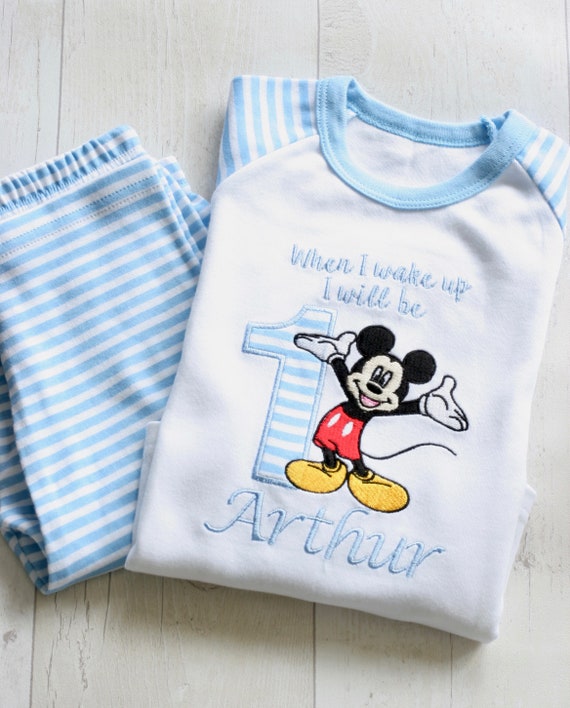 Birthday pyjamas Mickey Mouse girls come in pink pyjamas With DATE OF BIRTH