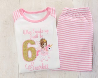 Anniversaire Garçon Pyjamas tout nom fille ou garçon rose Wake Up 2 ans Anniversaire Garçon Pyjamas tout nom fille ou garçon rose Wake Up 2 ans