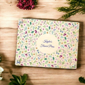Kit de prensa de plantas de flores, prensa de flores botánicas personalizada, regalo de Navidad para un amigo, arte Oshibana, álbum de recortes de hierbas prensadas m43