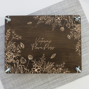 Kit de prensa de flores, regalo personalizado, kit de prensa botánica, flores para manualidades para niños, regalo de cumpleaños, prensa de secado de flores de Botanical Science, m27edit
