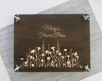 Botanical press kit, Birthday gift, meadow grass Flower Press Personalized, Kids Craft Flower press, Herb press Scrapbook Album  m44