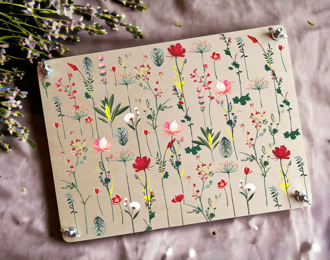 Mothers Day Gift, Bloom and Wild Flower Press Kit With Silver Color