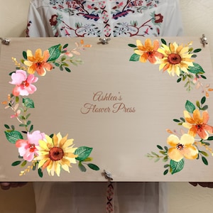 Kit de prensa de plantas de flores de verano, Prensa de flores botánica personalizada, Idea de regalo para amantes de la naturaleza, Prensa de manualidades para niños, Prensa de hierbas Álbum de recortes m48