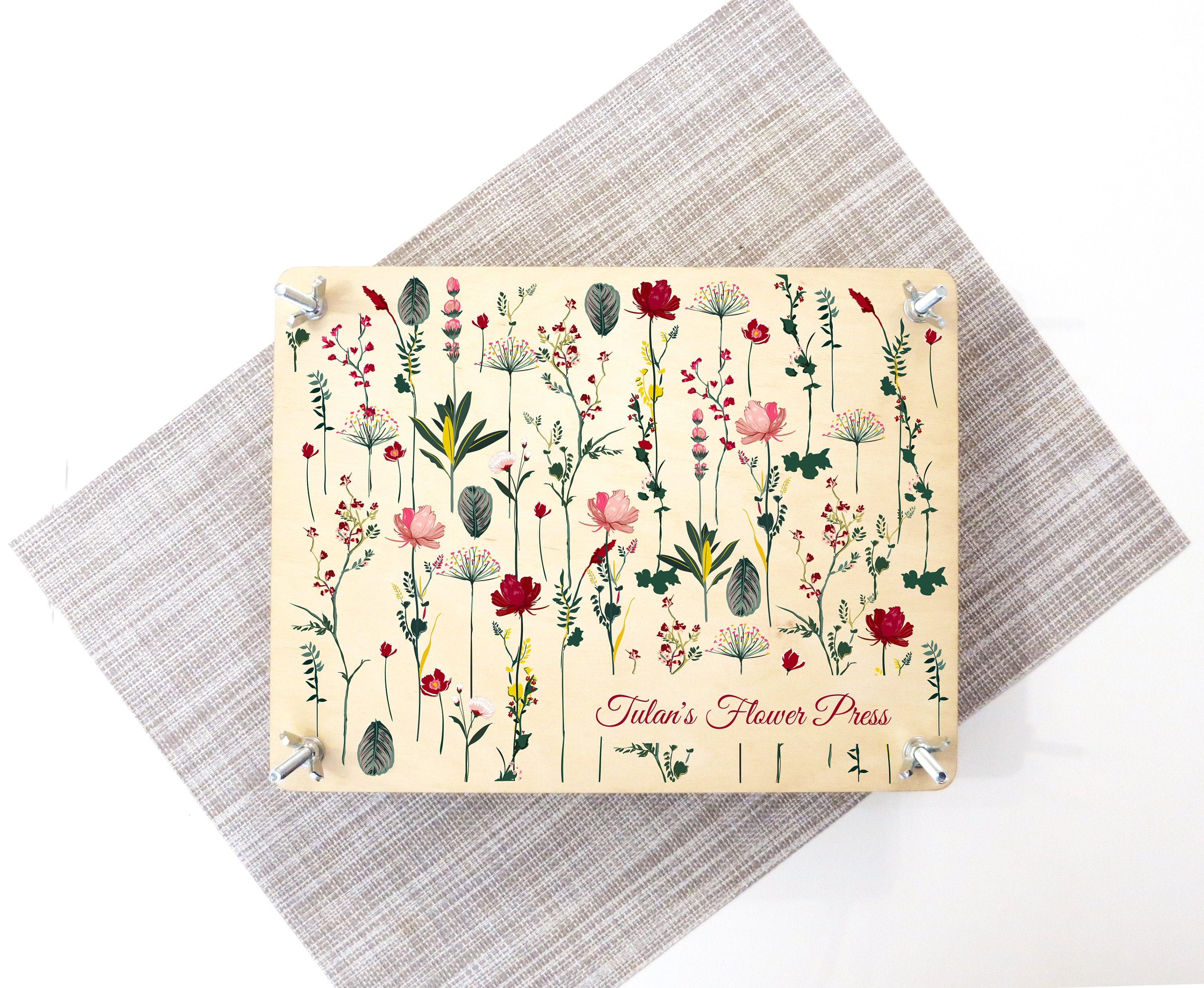 Flower plants press kit Botanical Flower Press Personalized Etsy