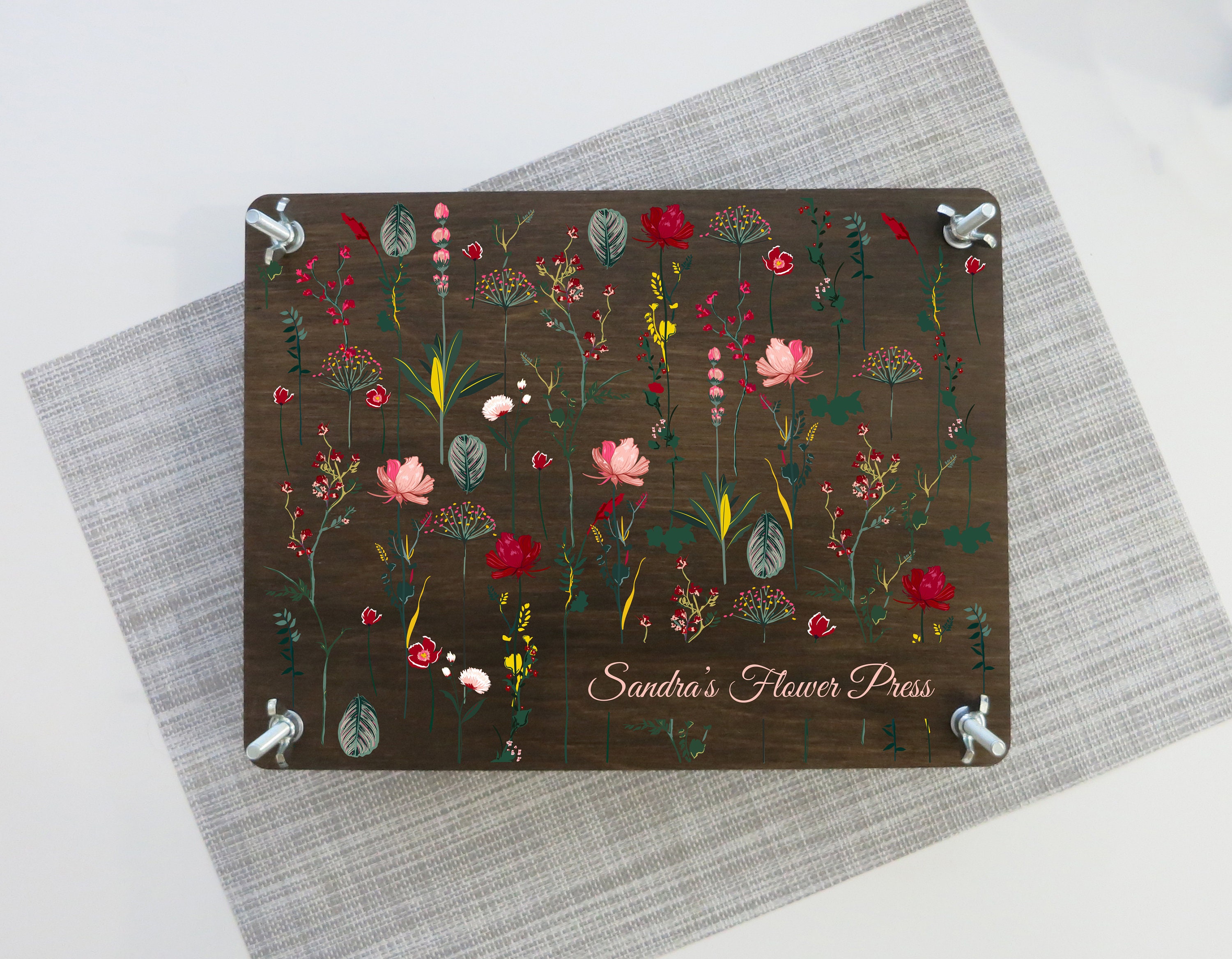 Flower plants press kit Botanical Flower Press Personalized Etsy