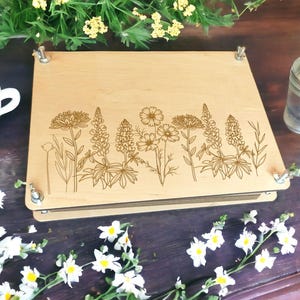 Kit de prensa de flores, prensa de flores grande, kit de prensa de flores botánicas, lupino, cosmo y zinnia, manualidad para niños, prensa de hierbas, regalo de cumpleaños m59