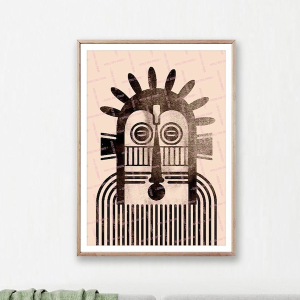 African Mask - Etsy