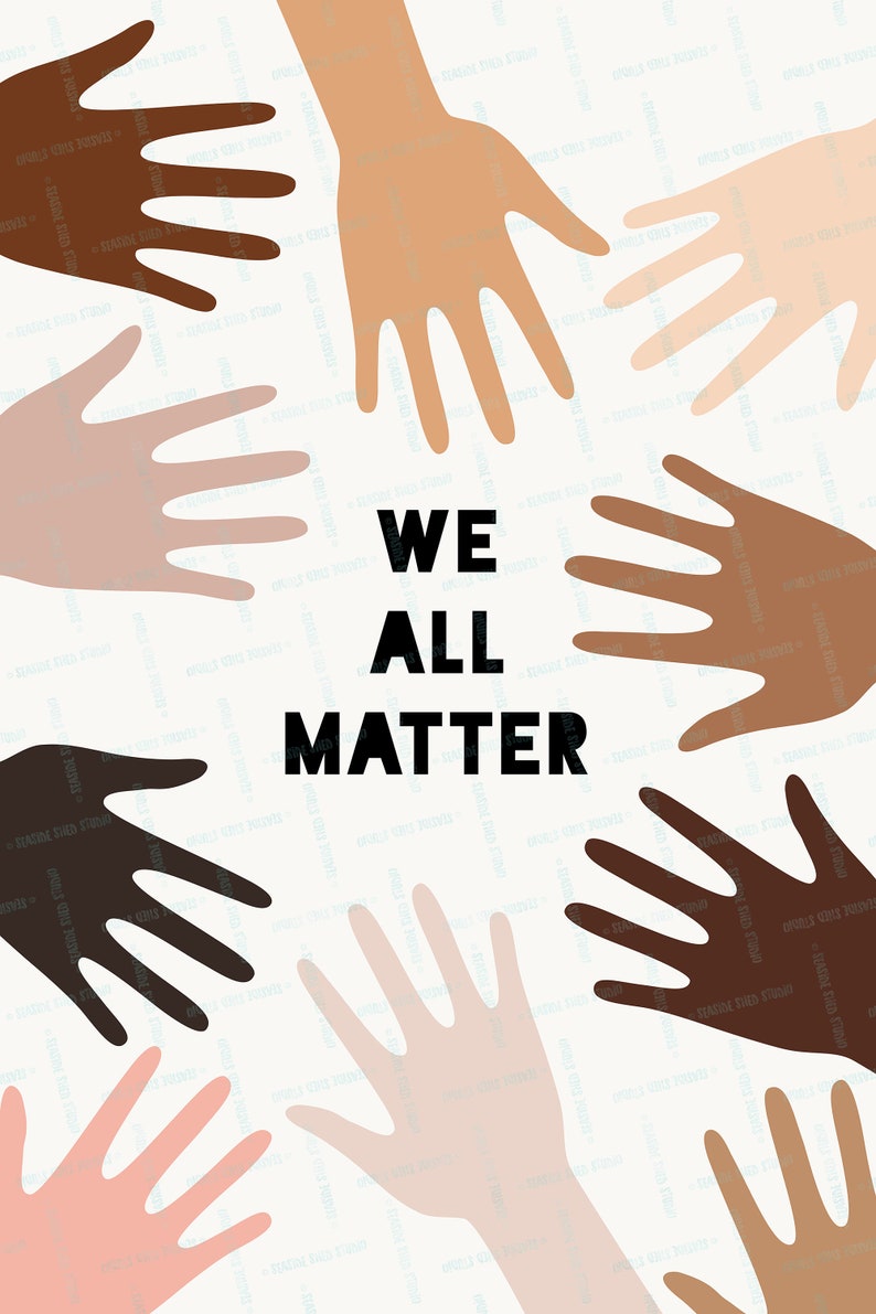 We all matter Anti discrimination printable poster No | Etsy